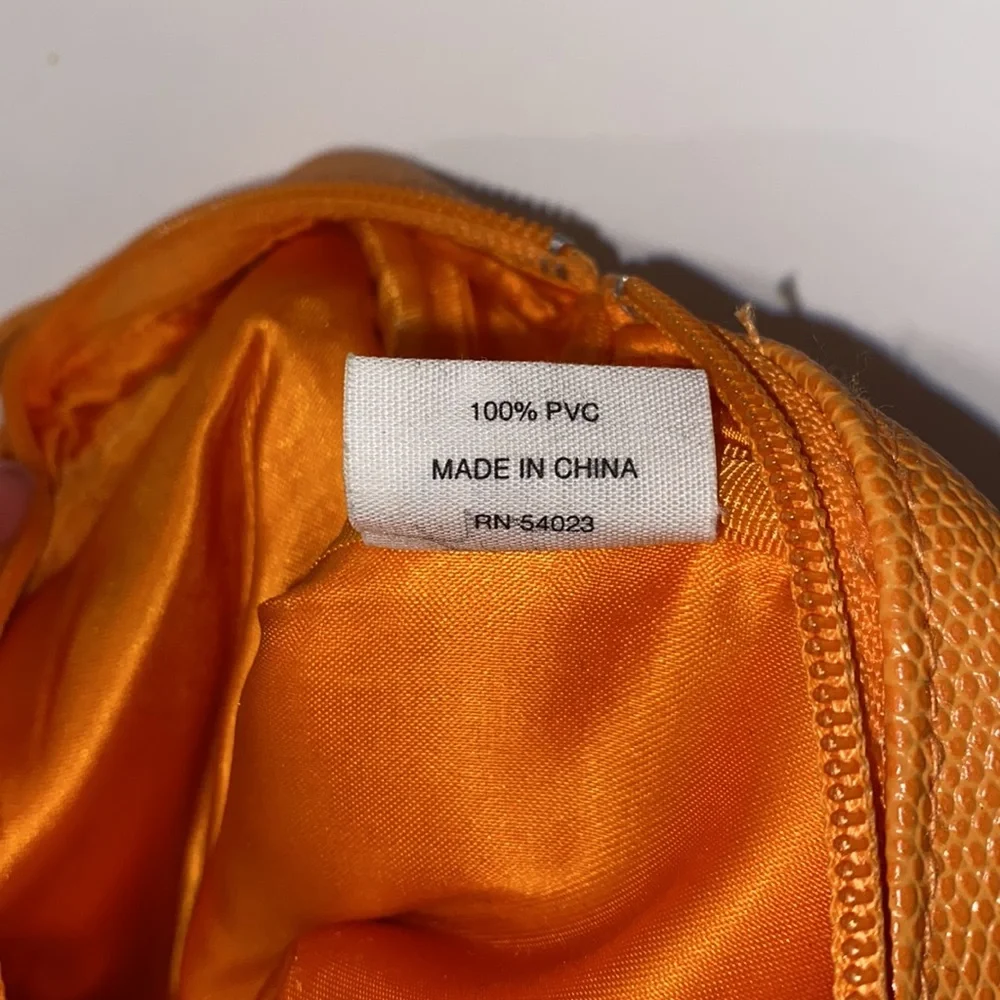 Old Navy Purse Pocket Book Handle Zip Up Side Snap Pocket Orange small